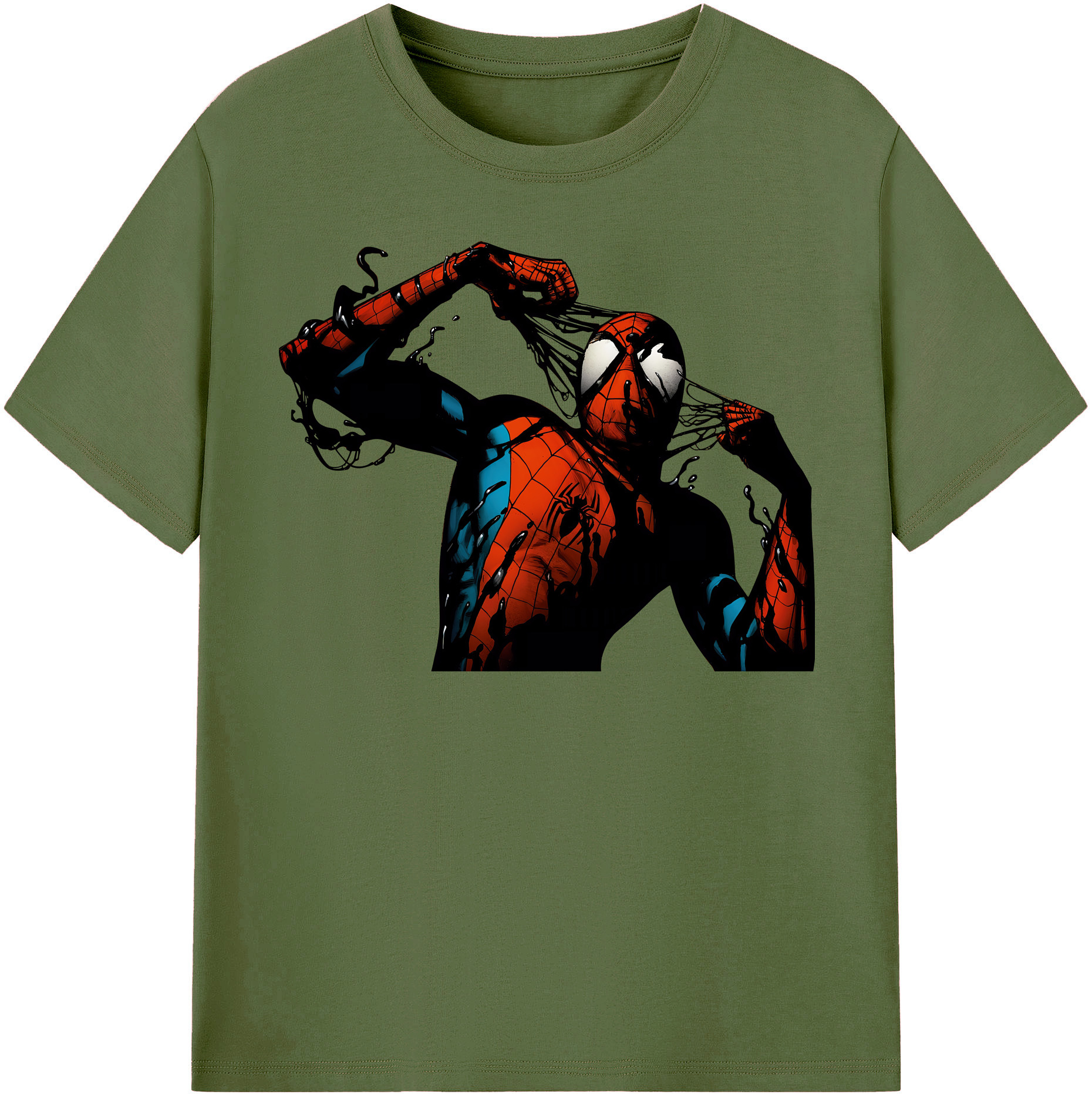 （画像用） Spider Man スパイダーマン 綿100％半袖Tシャツ（フロントプリント）